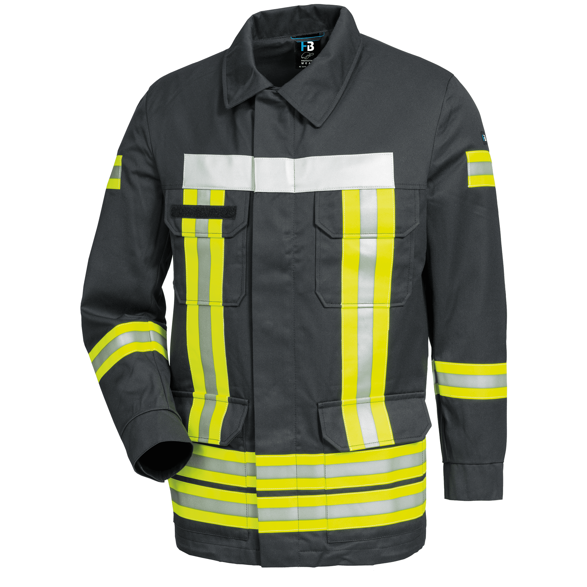 Jacke Feuerwehr HB-Technical Rescue lite Unisex Dunkelblau Frontansicht