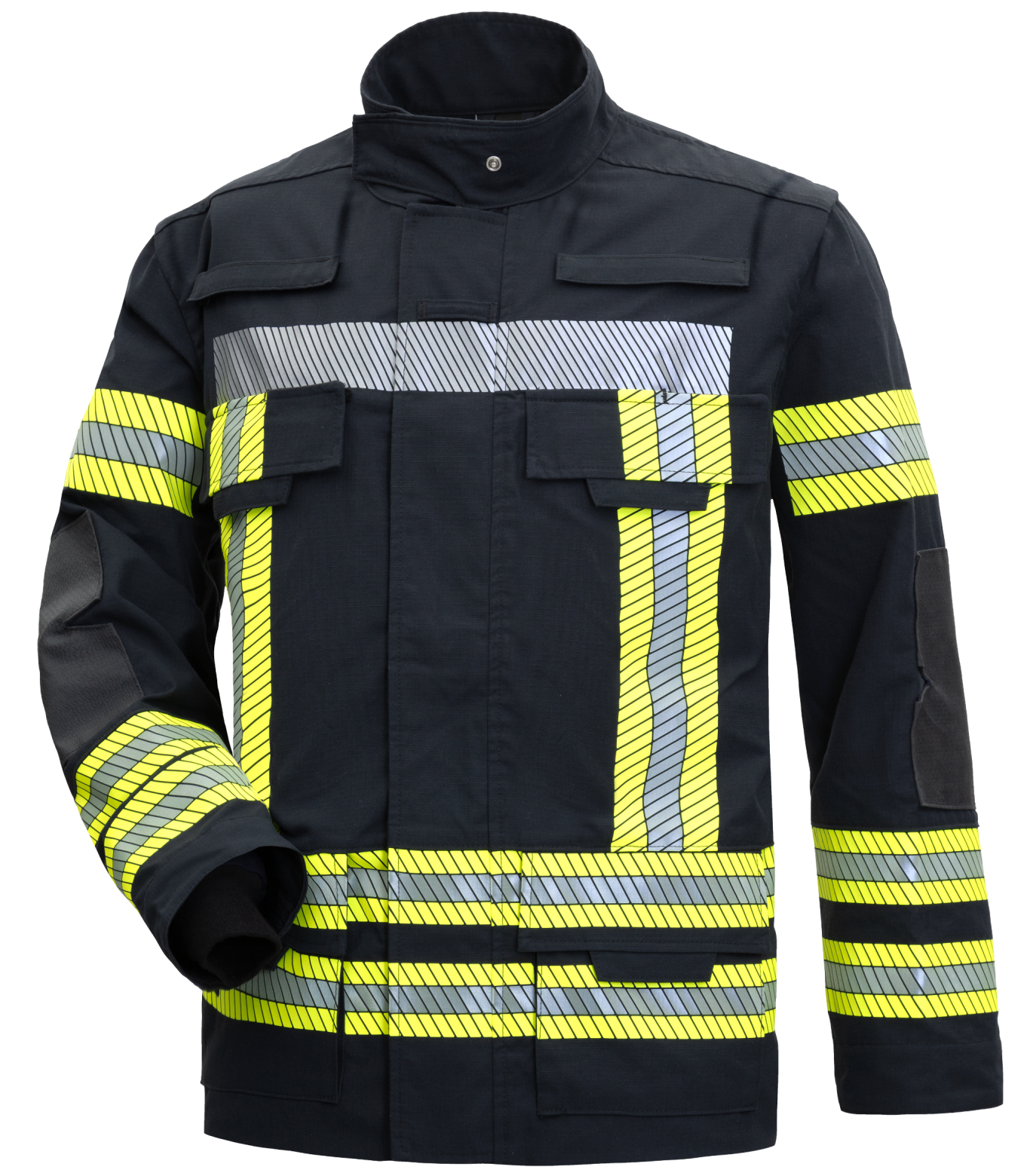 Feuerwehrjacke Feuerwehr Wildfire 2.0 Unisex Schwarz Frontansicht