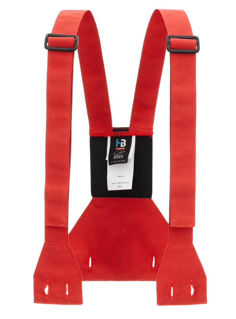 Hosenträger Feuerwehr Unisex Rot Frontansicht