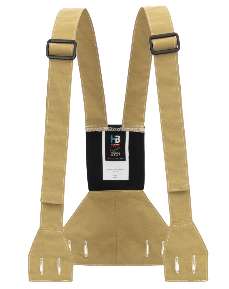 Hosenträger Feuerwehr Unisex Gold Frontansicht