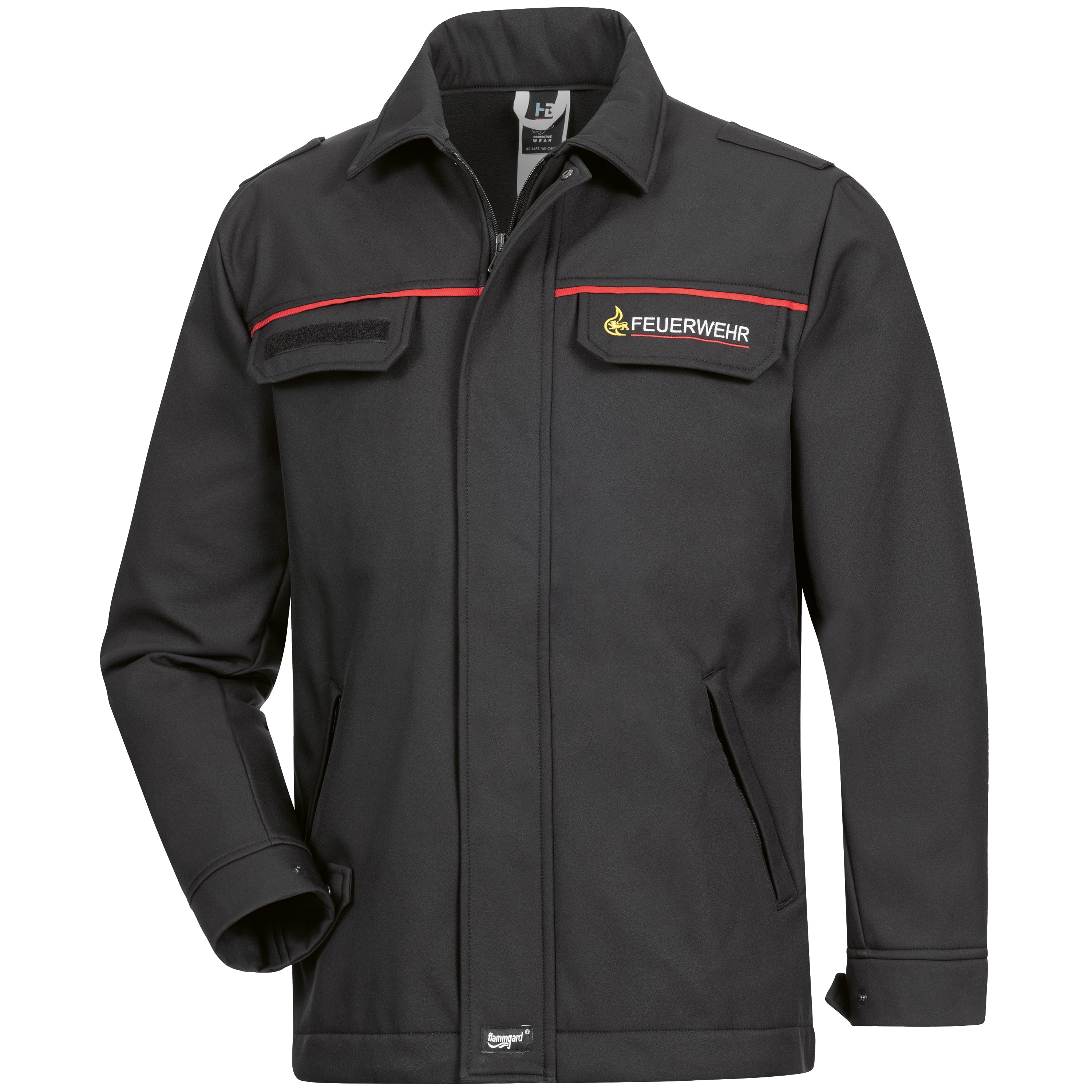 Softshelljacke Feuerwehr Saarland Unisex Frontansicht