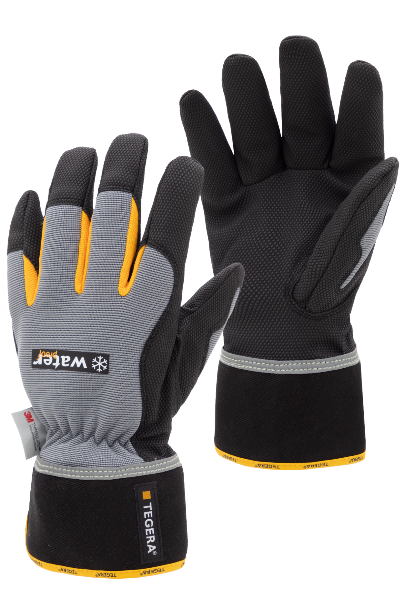 Handschuh Aqua Pro Kälteschutz Thermo Unisex Grau/Schwarz/Gelb