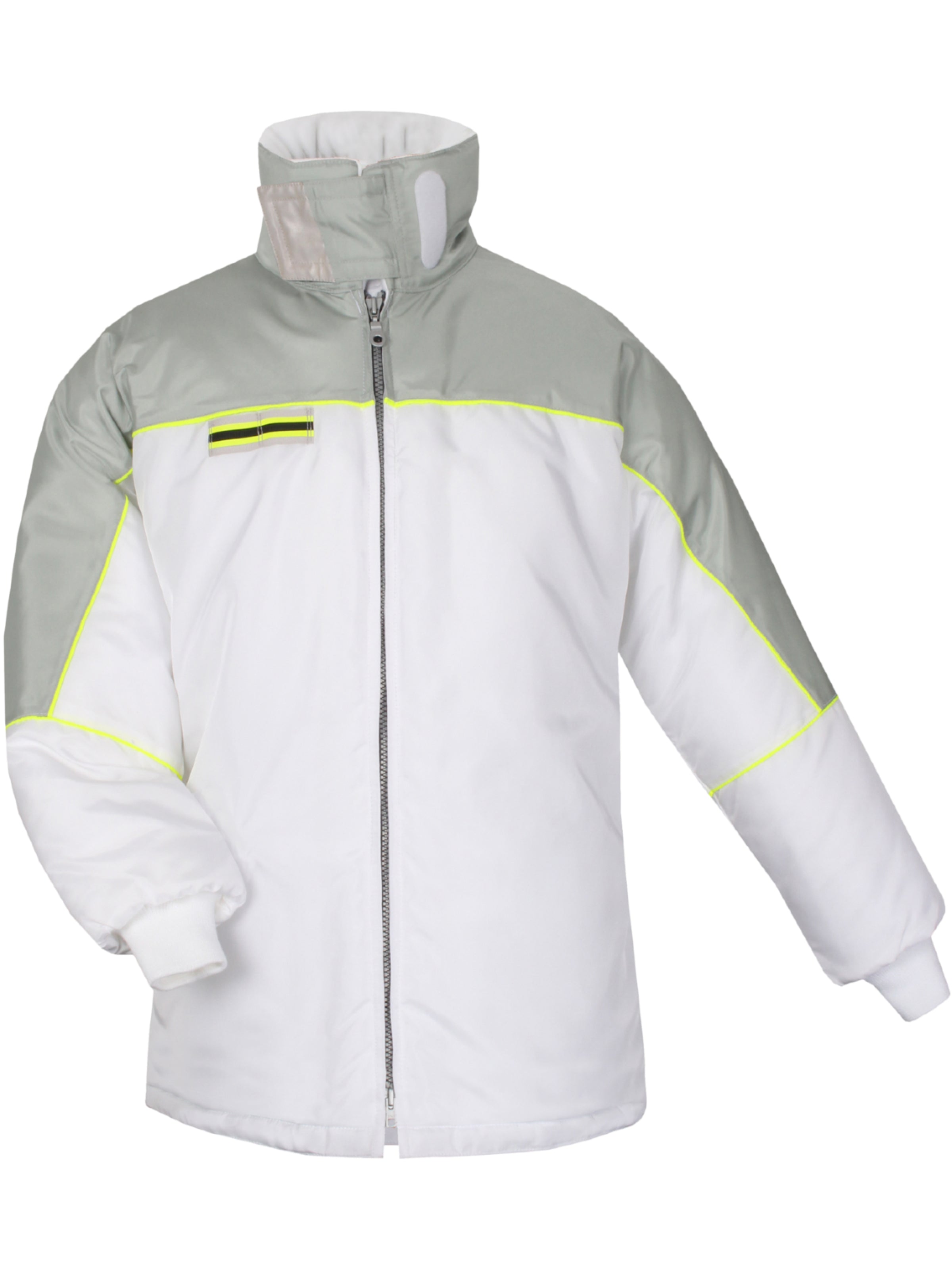 Jacke Kommissionierer Kälteschutz TEMPEX® HYGIENE Unisex Weiß/Grau Frontansicht