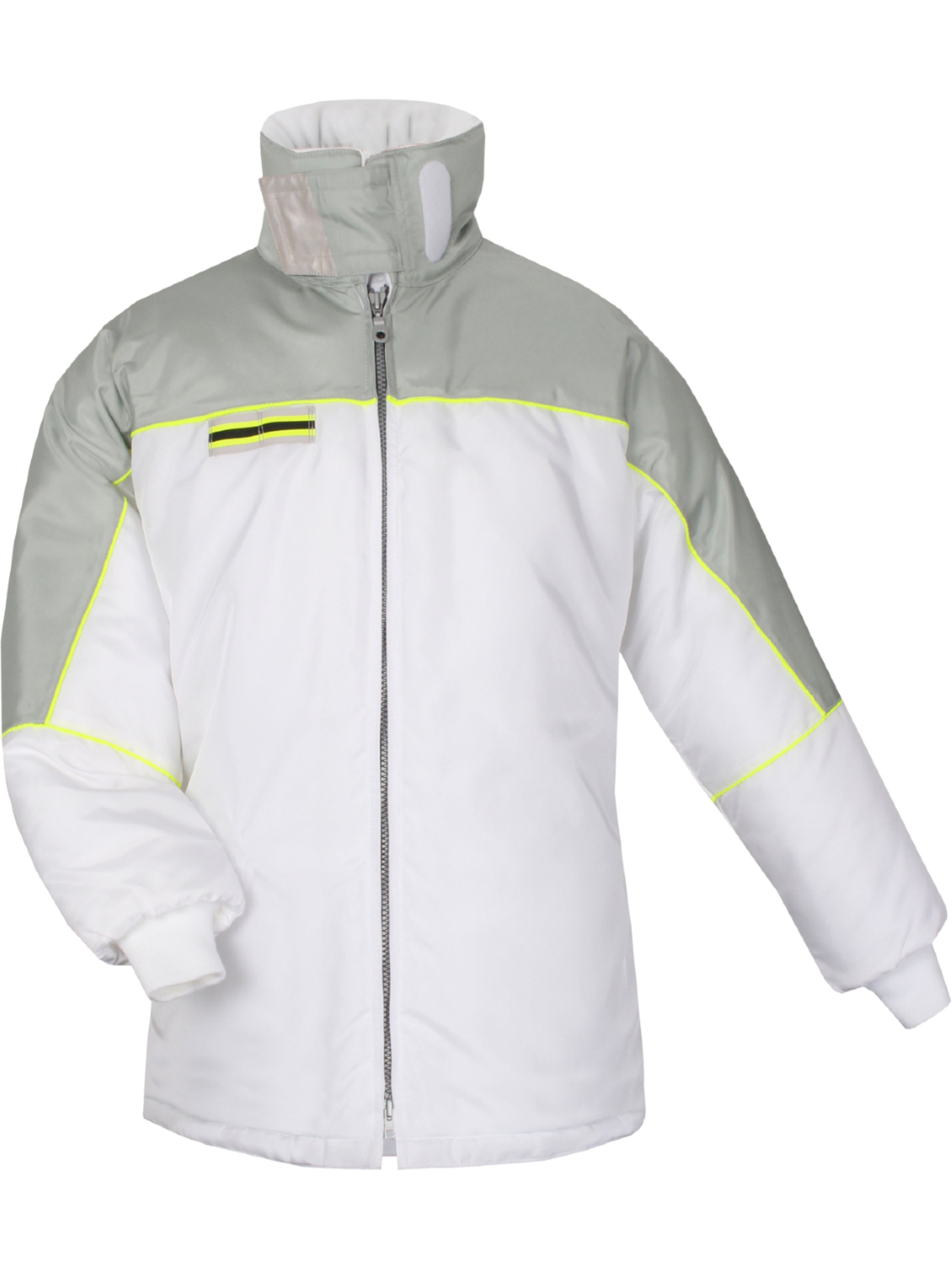Jacke Kälteschutz TEMPEX® HYGIENE Unisex Weiß/Grau Frontansicht