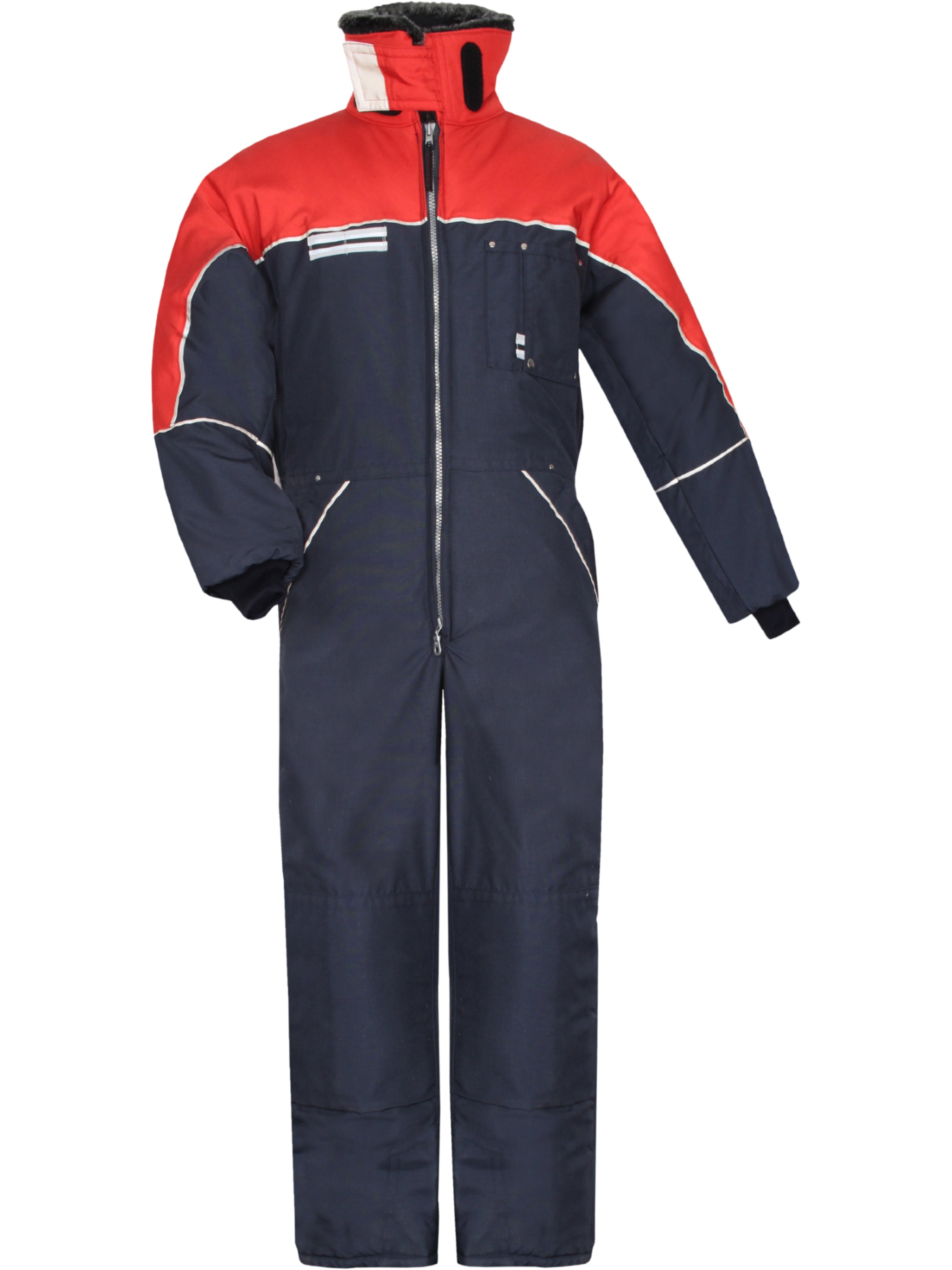 Overall Kommissionierer Kälteschutz TEMPEX® COMFORT Unisex Dunkelblau/Rot Frontansicht