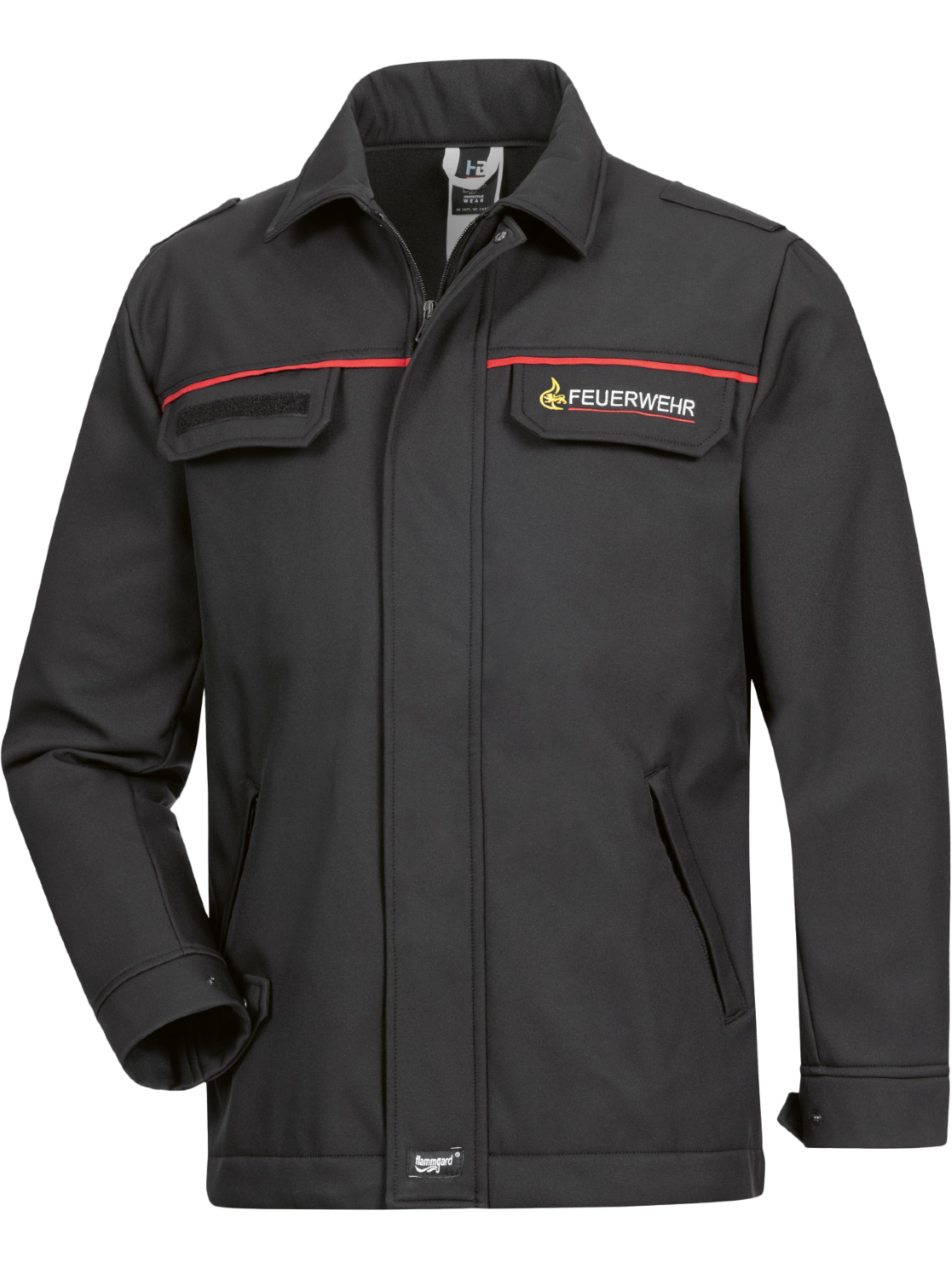 Softshelljacke Feuerwehr Baden-Württemberg Unisex Frontansicht