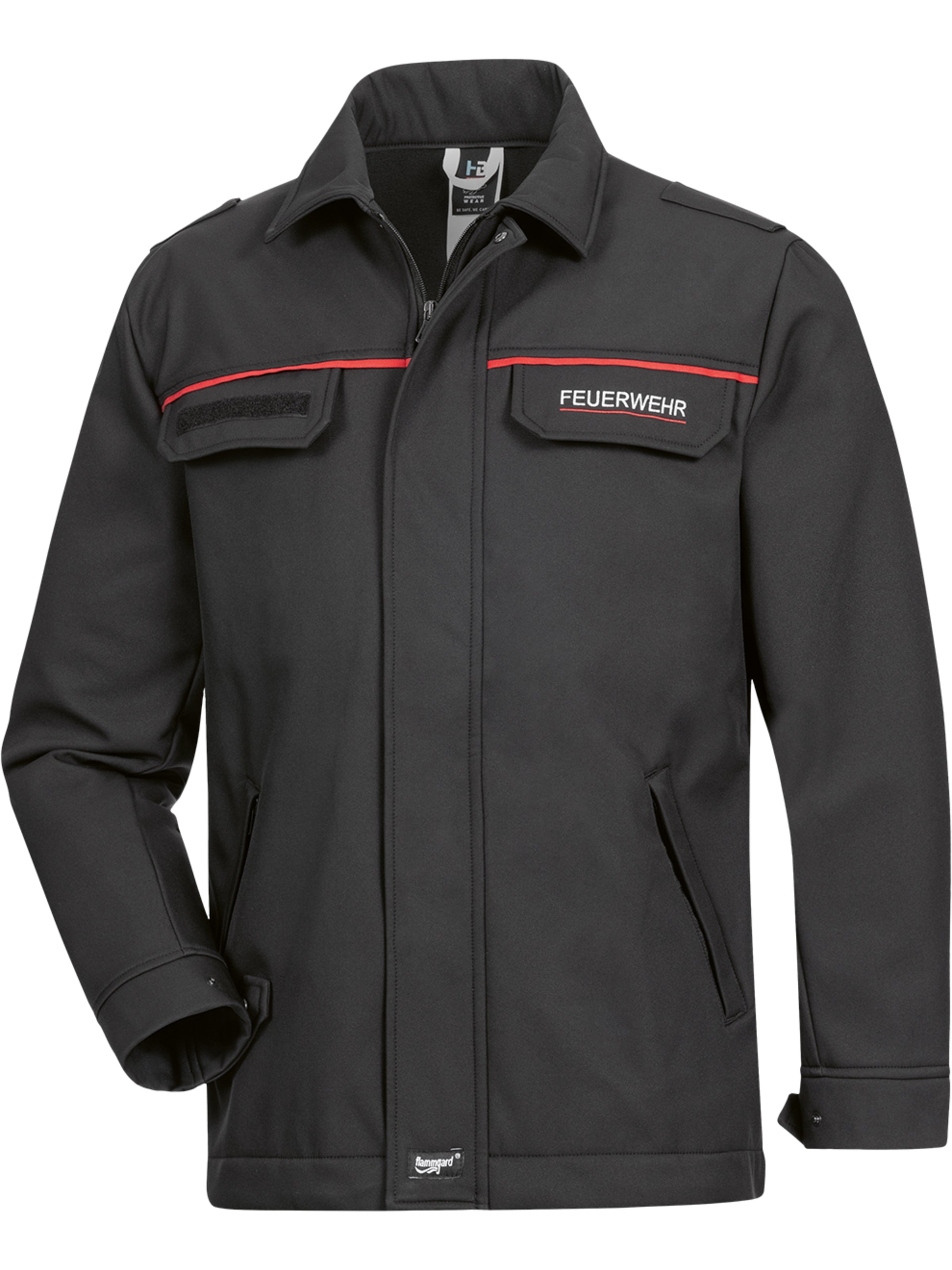 Softshelljacke Feuerwehr Saarland Unisex Frontansicht