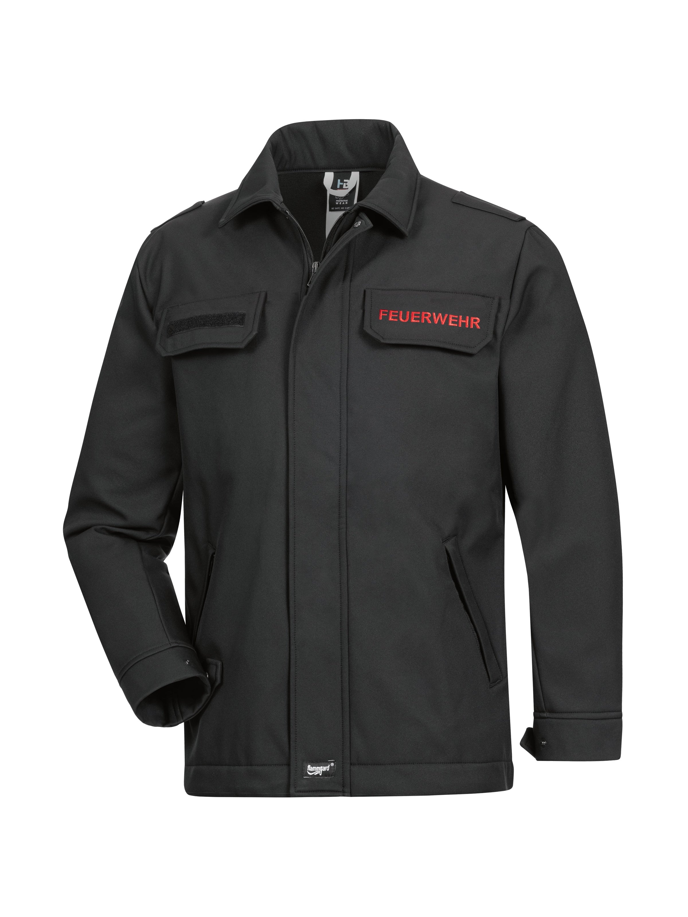 Softshelljacke Feuerwehr Klassik Unisex Frontansicht