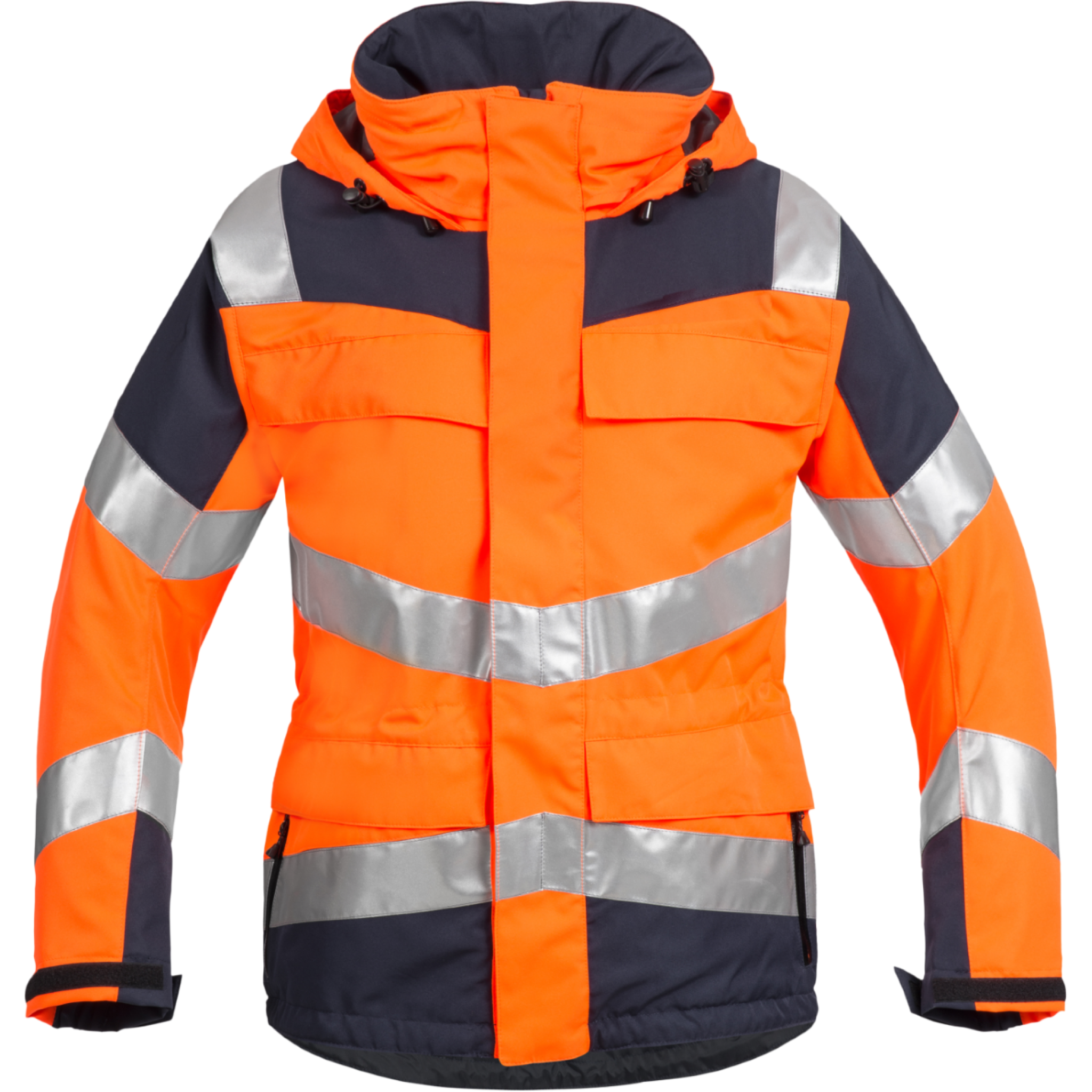 Jacke, Reflex Kälteschutz Unisex Orange Frontansicht