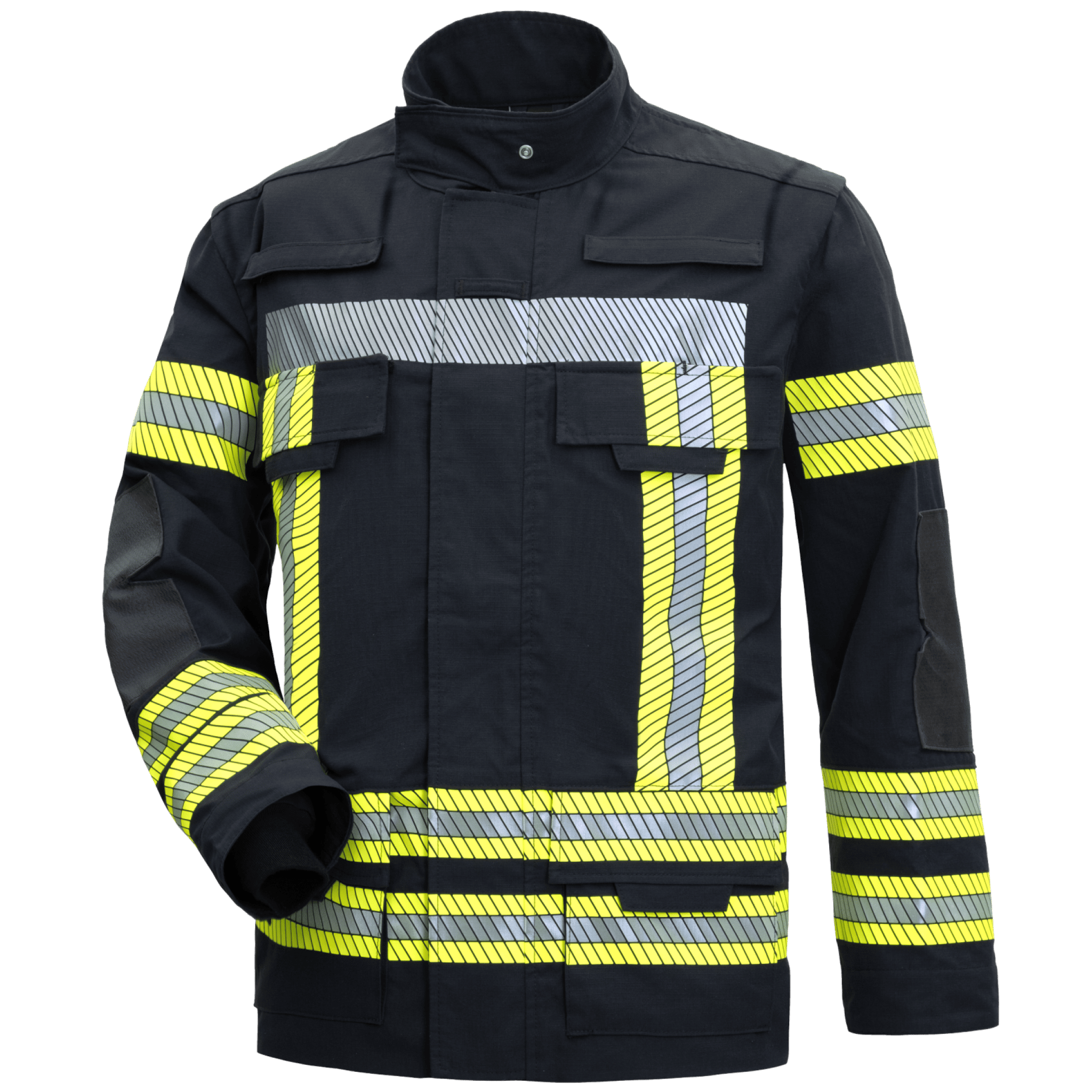 Feuerwehrjacke Feuerwehr Wildfire 2.0 Unisex Schwarz Frontansicht