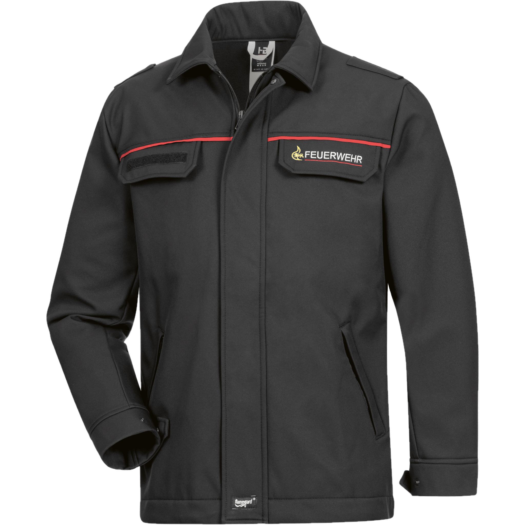Softshelljacke Feuerwehr Saarland Unisex Frontansicht