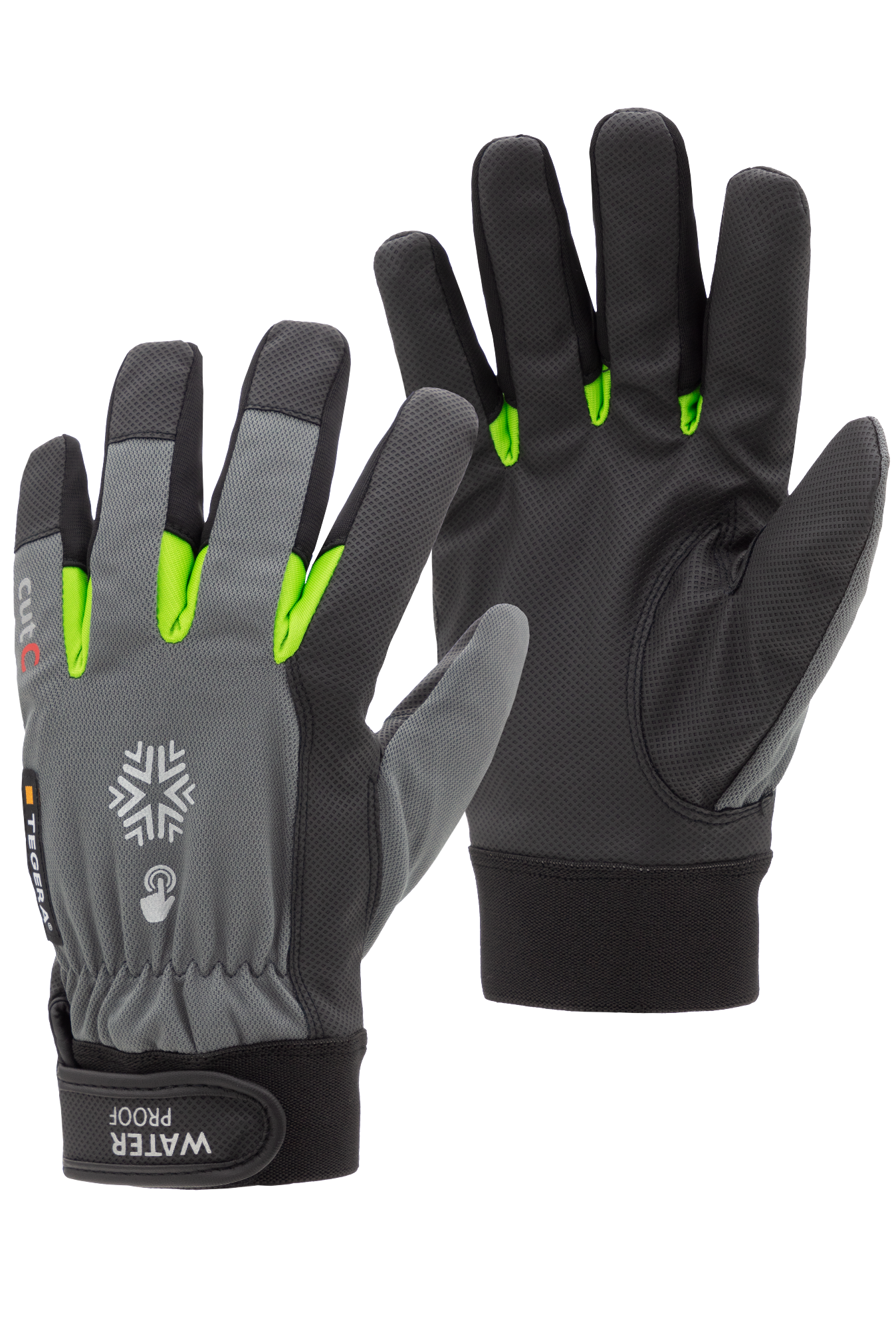 Handschuh Touch&Cut4 Kälteschutz Thermo Unisex Grau/Schwarz