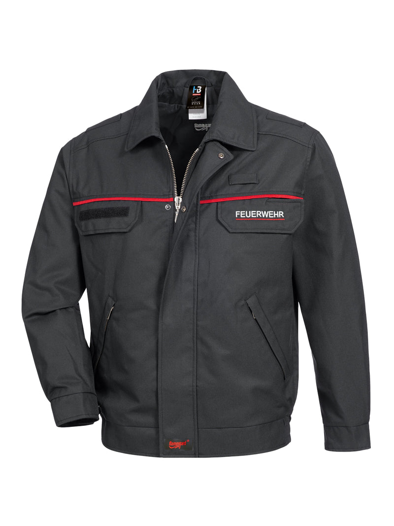 Blouson, Jacke, Schwarzblau, Rot, Feuerwehr, Tagesdienst, Saarland